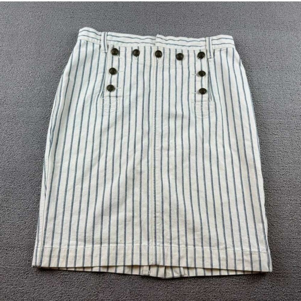 LAUREN RALPH LAUREN Women’s 8 Blue and White Striped Sailor‎ Skirt